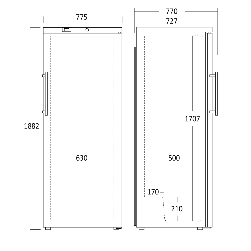 Ledusskapis 510L GUR 590 W (31318510000GUR590WB)