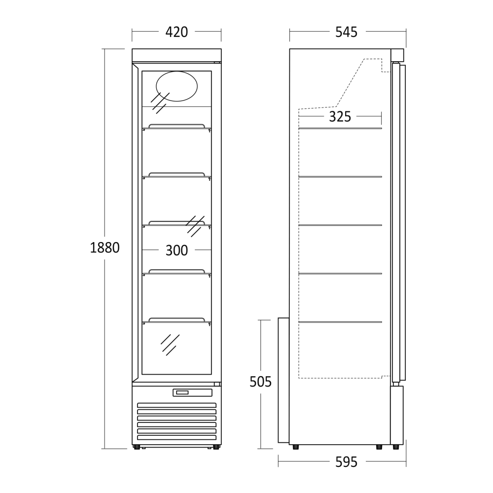 Saldētava-vitrīna 117L DF160BD (26324010000DF160BD)