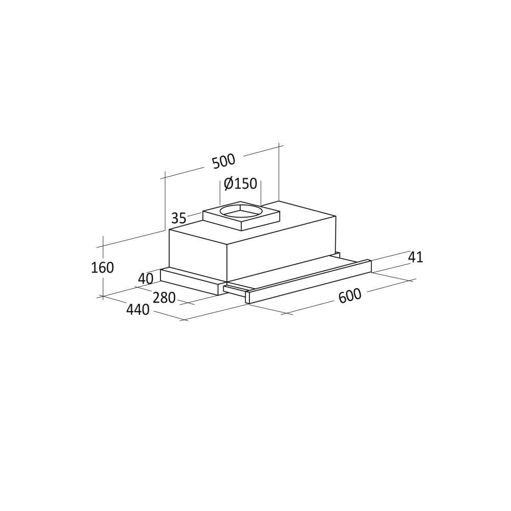 Tvaika nosūcējs KHP60300A (04049410000KHP60300A)