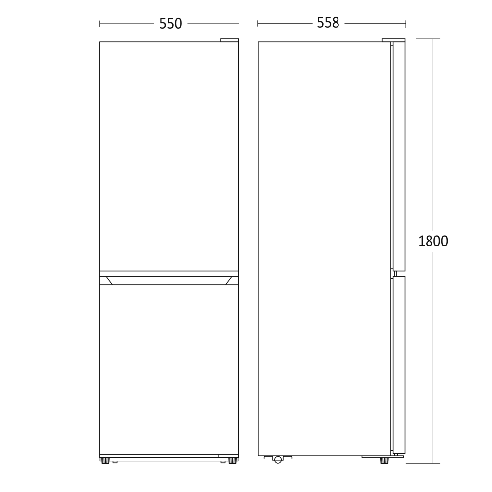 Ledusskapis ar saldētavu 211L+93L CBF304WE (68024010000CBF304WE)