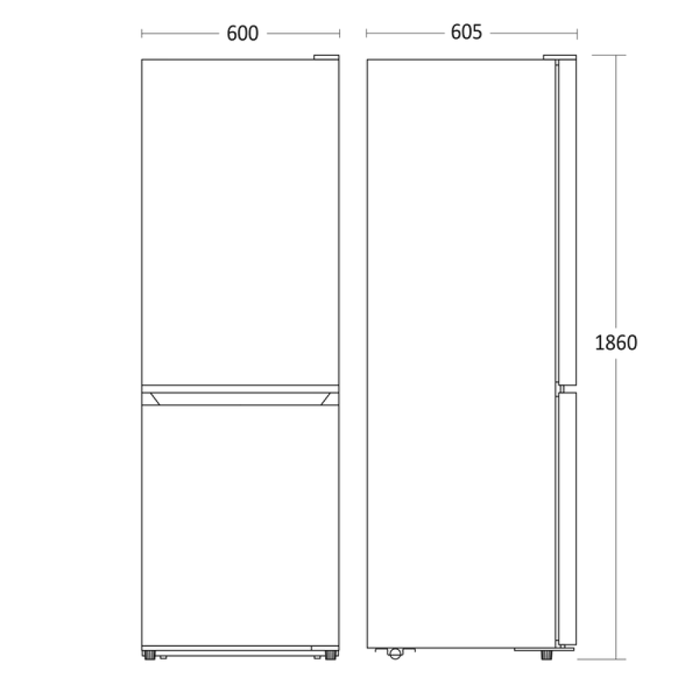 Ledusskapis ar saldētavu 210L+83L CBF293NFWD (61033510000CBF293NFWD)