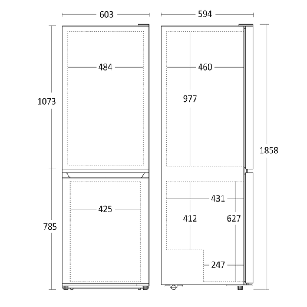 Ledusskapis ar saldētavu 219L+96L CBF315XE (61033510000CBF315XE)