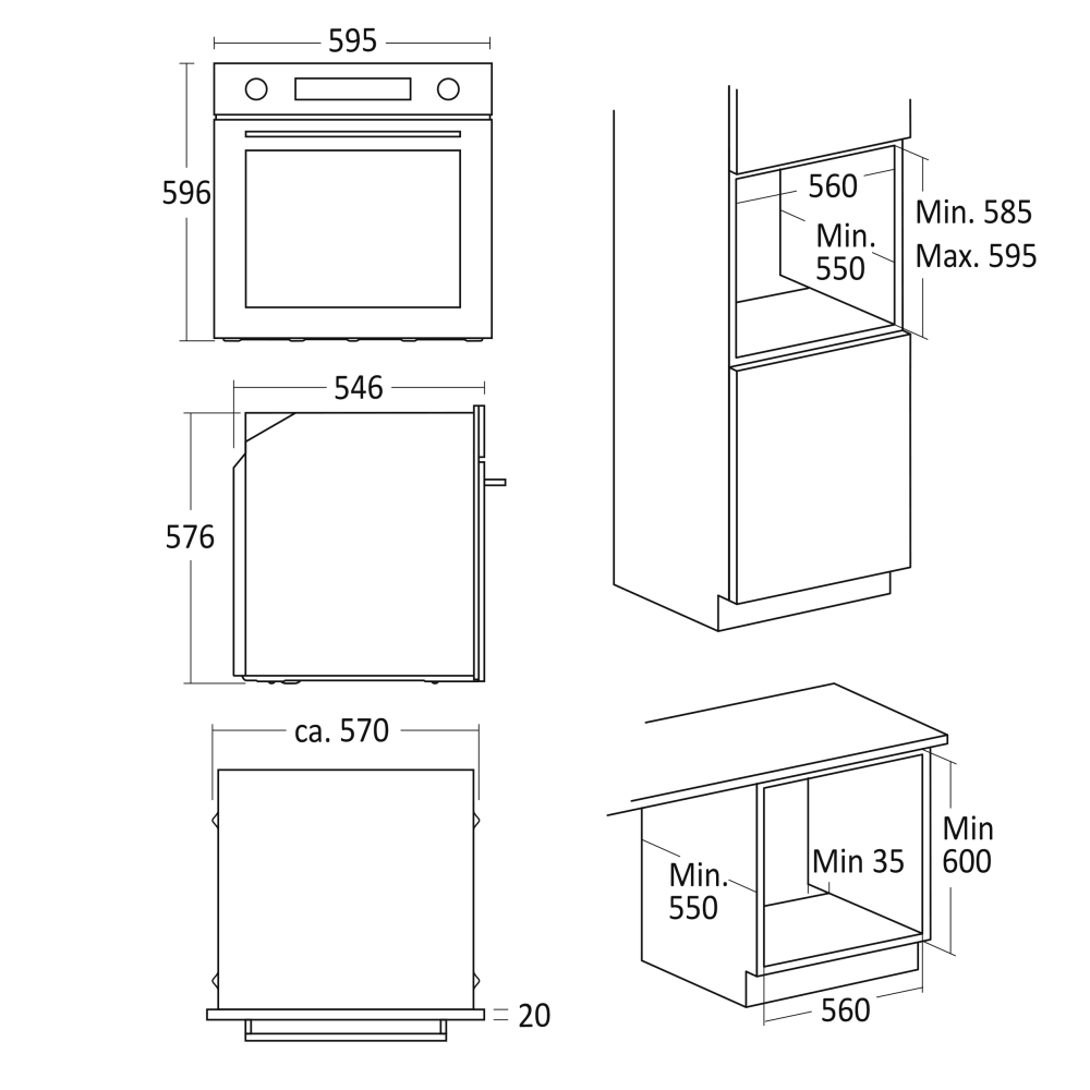Iebūvējamā cepeškrāsns XO 6500 (33066500310000)