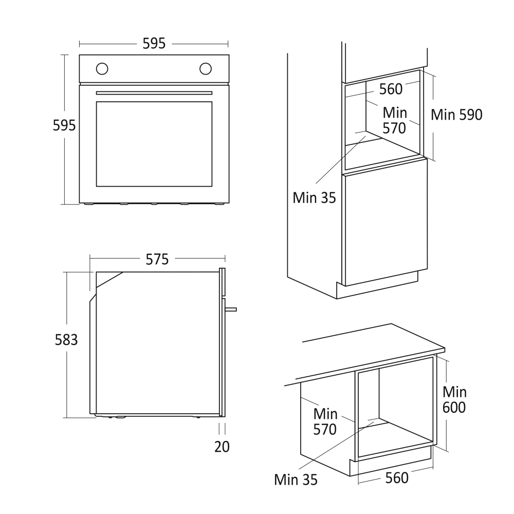 Iebūvējamā cepeškrāsns OVB70CWA (33066010000OVB70CWA)