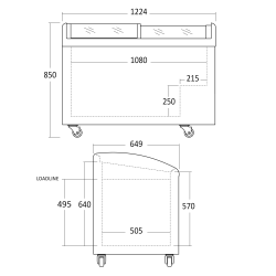 Saldējuma vitrīna 251L IC352D