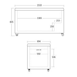 Saldējuma vitrīna 373L IC510D
