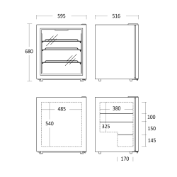 Saldētava-vitrīna 88L SD76E