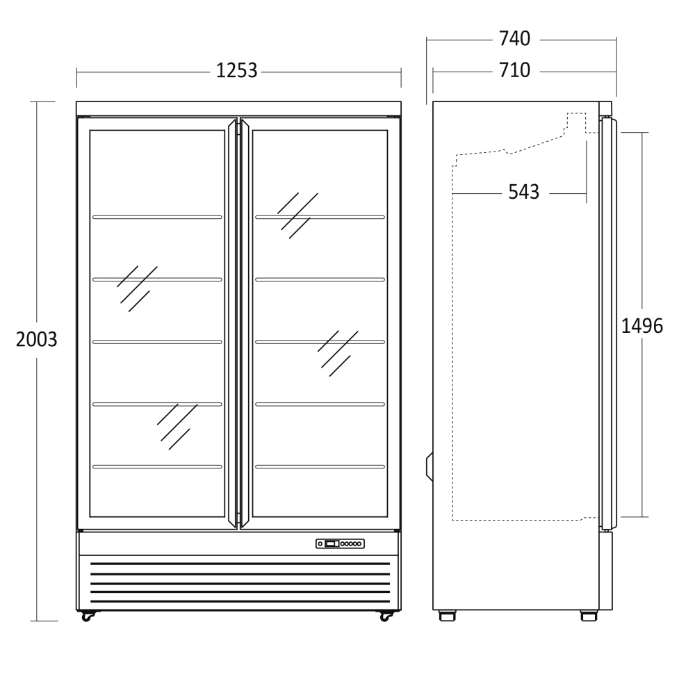 Saldētava-vitrīna 702L DF1006BD (25324010000DF1006BD)