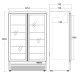 Saldētava-vitrīna 702L DF1006BD (25324010000DF1006BD)