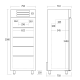 Ledusskapis 476L GUR600W (39318510000GUR600W)