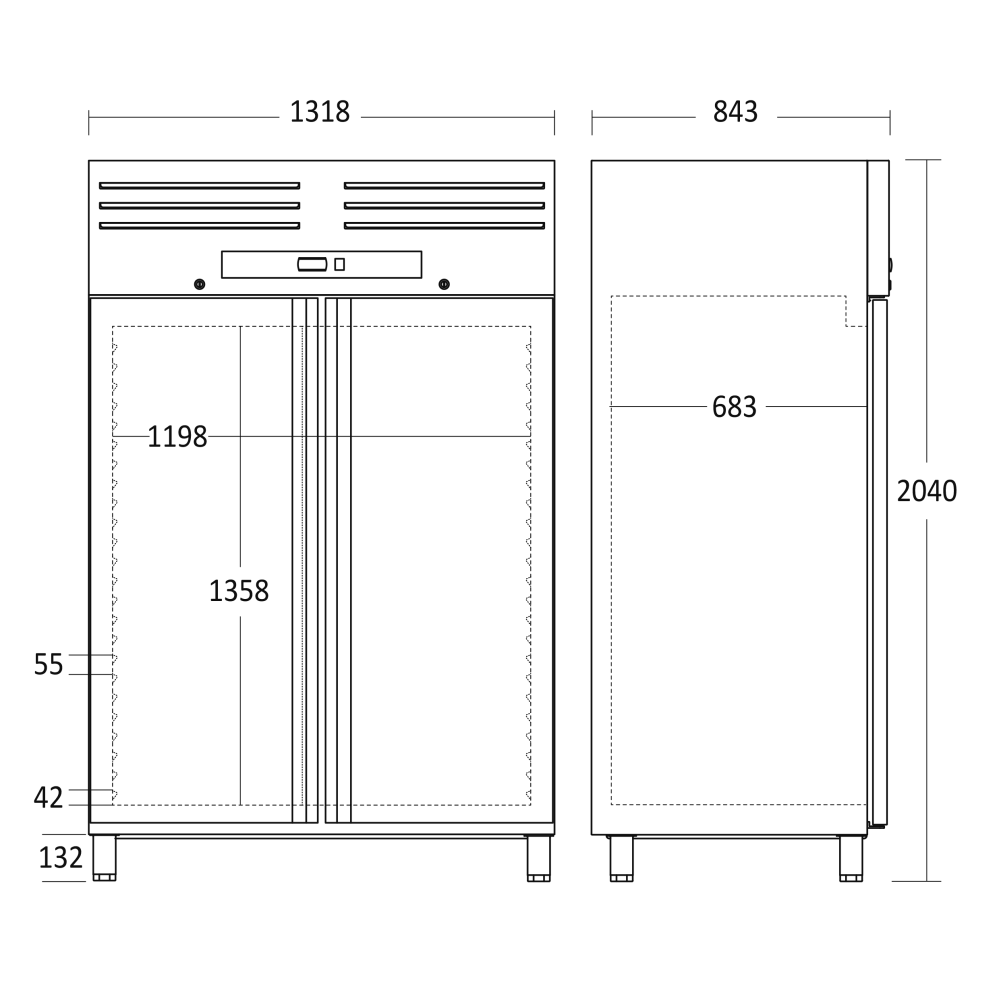 Ledusskapis 922L GUR1400X (63318510000GUR1400X)