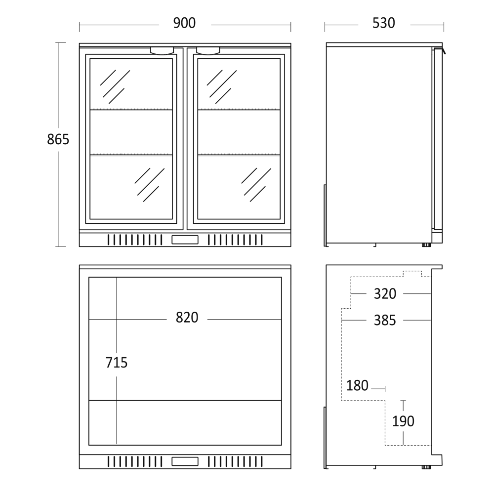 Ledusskapis-vitrīna 158L SC 211 HDE (26310211HDE10000)