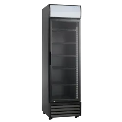 Ledusskapis-vitrīna, melns 280L SD 417 BE