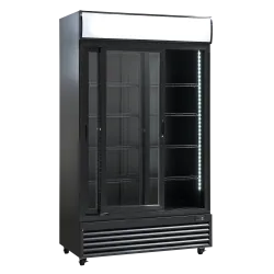 Ledusskapis-vitrīna, melns 670L SD 1002 BSLE