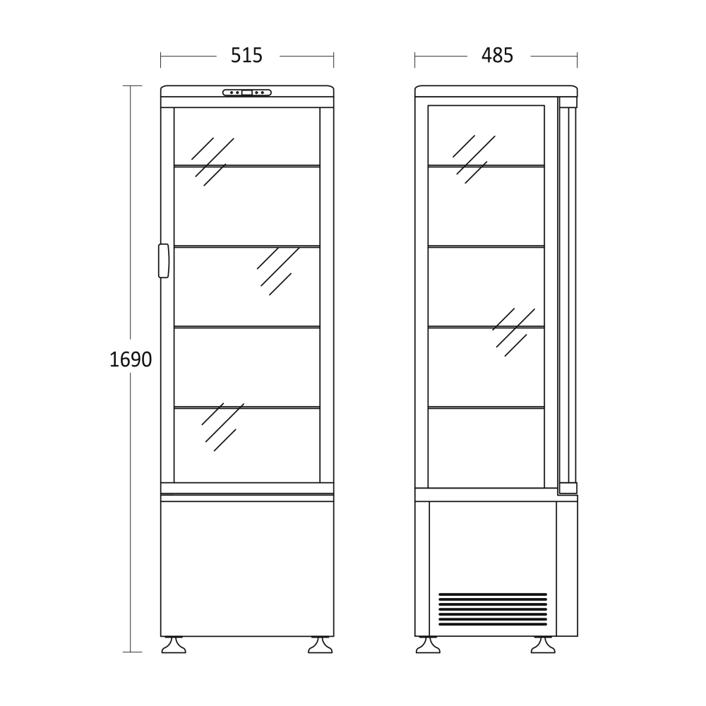 Aukstā vitrīna, balts 176L RTC 237 WE (19310237WE10000)