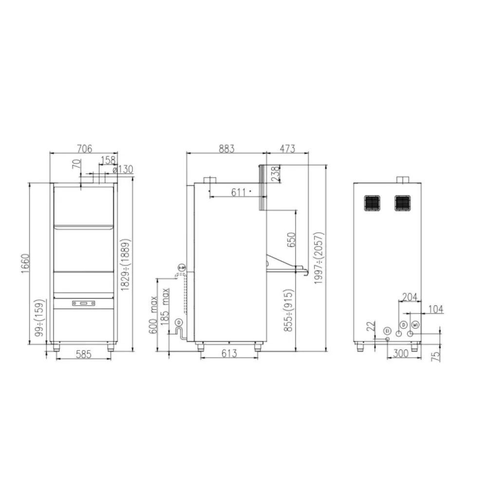 Trauku mašīna, 565x690mm, UK 55/65 ESI PRS (UK55/65ESIPRS)