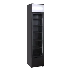 Ledusskapis-vitrīna, melns 133L DCC217BD