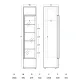 Ledusskapis-vitrīna, melns 133L DCC217BD (263111DCC217BD)