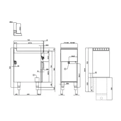 Elektriskais fritieris ar neitrālo skapi 18+18L F2/18-78ET