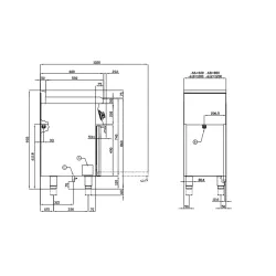 Gāzes plīts ar elektrisko cepeškrāsni CFM3-612GEMV/V