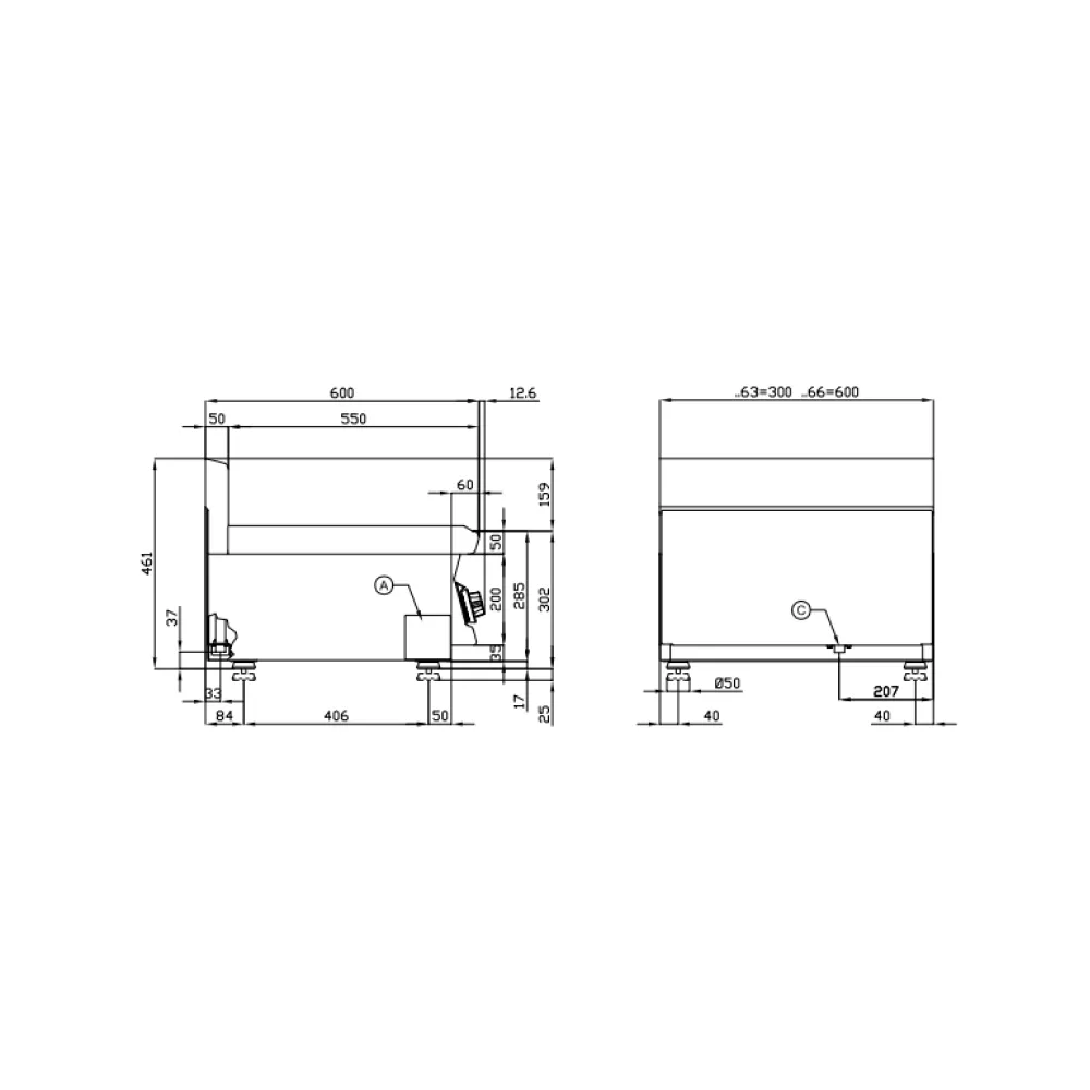 Gāzes fritieris 8L F8T-63G (16260350)