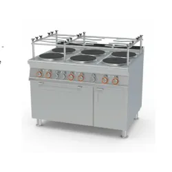 Elektrīskā plīts ar cepeškrāsni 6 riņķi 90 MARINE CFV6-912ETVX