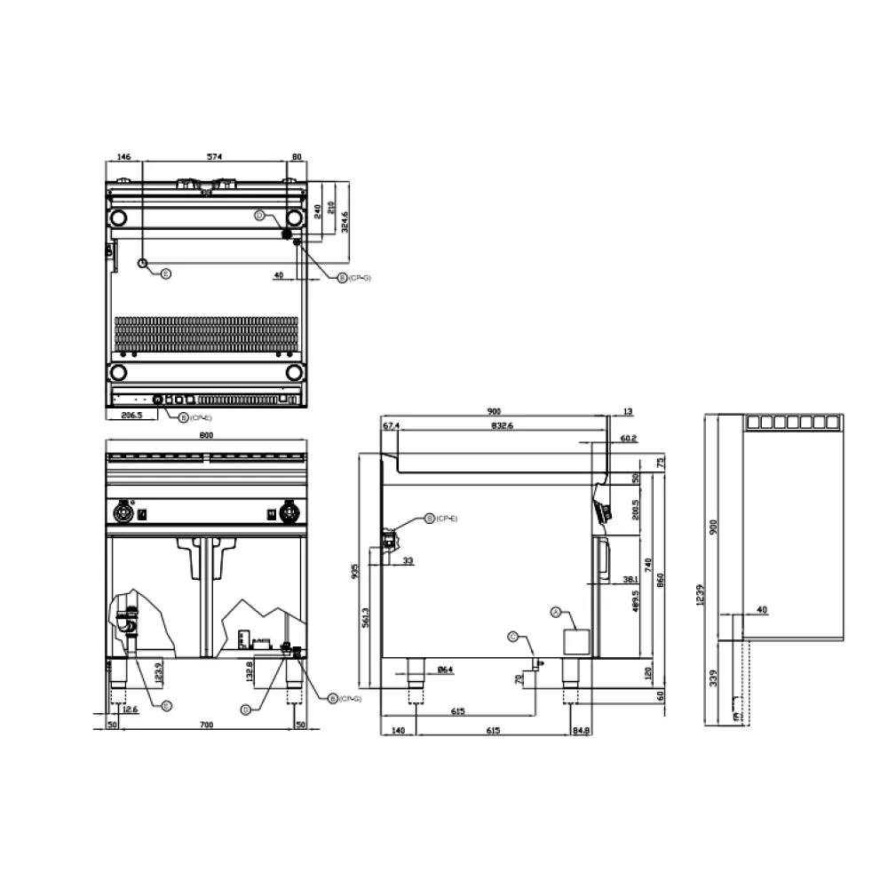 Elektriskais pastas vārītājs 80L 90 MARINE CPB-98ETX (09100831X)