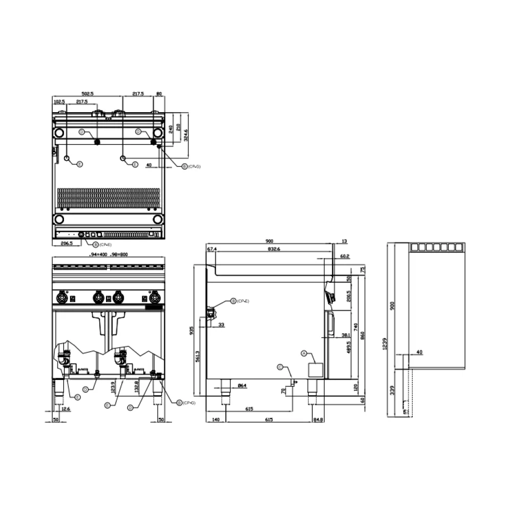 Gāzes pastas vārītājs 40L 90 CP-94G (09270450)