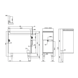 Elektriskais fritieris ar neitrālo skapi 18+18L 90 MARINE F2/18-98ETX