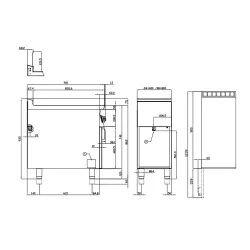 Elektriskais fritieris ar neitrālo skapi 25+25L 90 F2/25-98ET