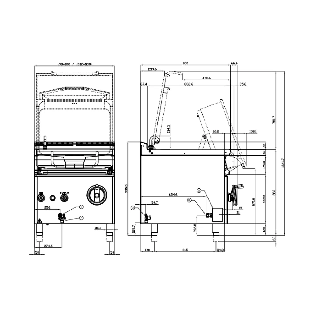 Elektriskā dziļā panna MANUAL 90 80L BR80-98ET (09130830)