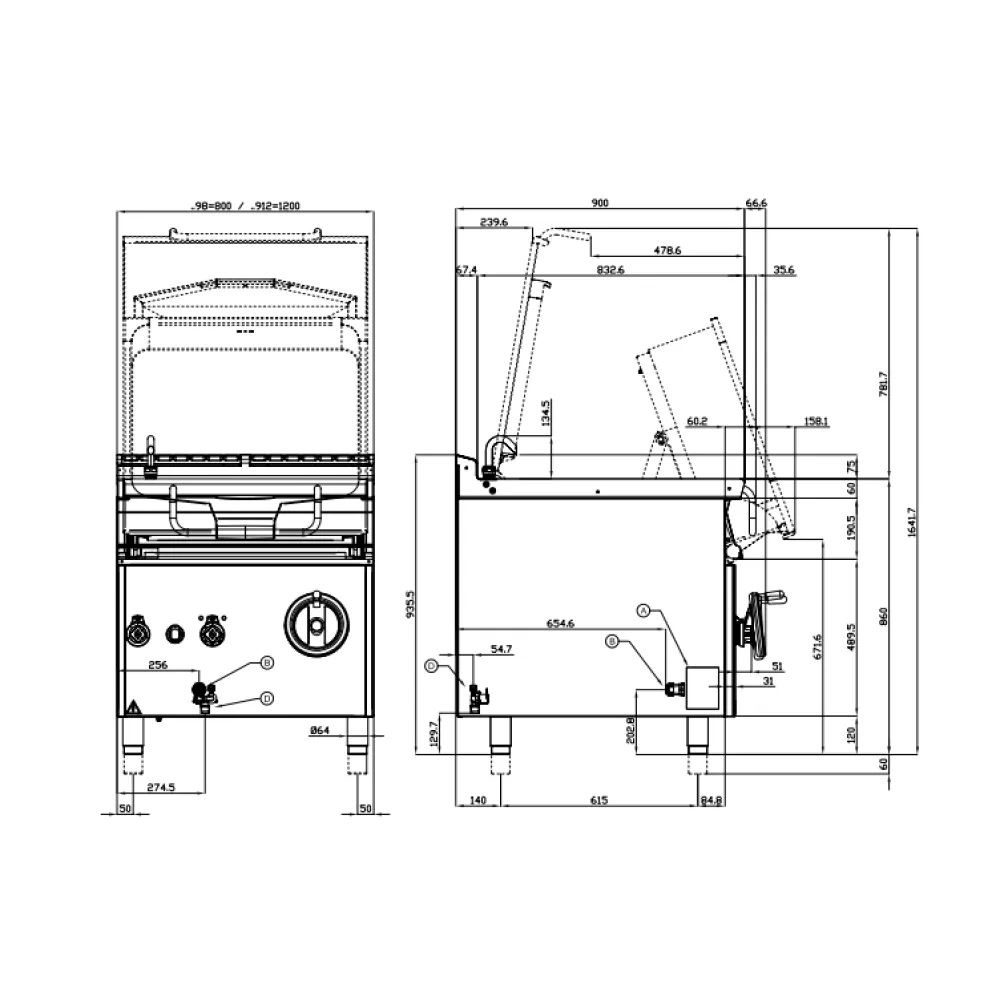 Elektriskā dziļā panna MANUAL 120L BR120-912ETX (09131230X)