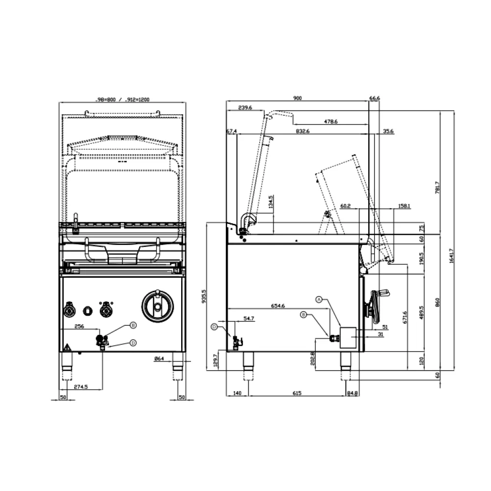 Elektriskā dziļā panna AUTOMATIC 120L 90 MARINE BRM120-912ETX (09131231X)