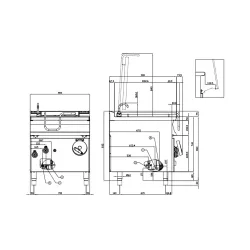 Gāzes dziļā panna MANUAL 80L 90 MARINE BR80-98G