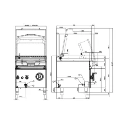 Gāzes dziļā panna MANUAL 120L 90 BR120-912G