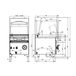 Gāzes dziļā panna AUTOMATIC 80L 90 BR80-98G