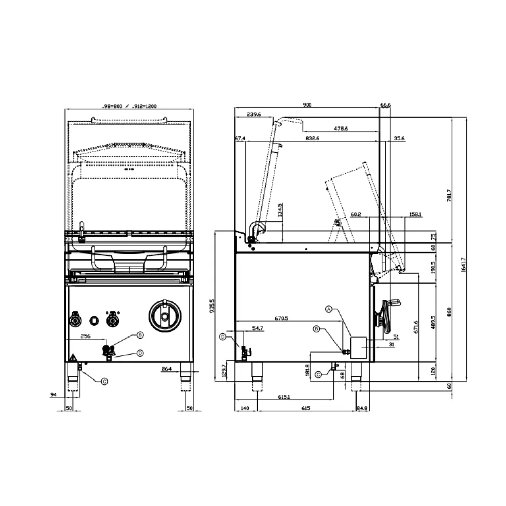 Gāzes dziļā panna AUTOMATIC 120L 90 BRM120-912G (09341251)