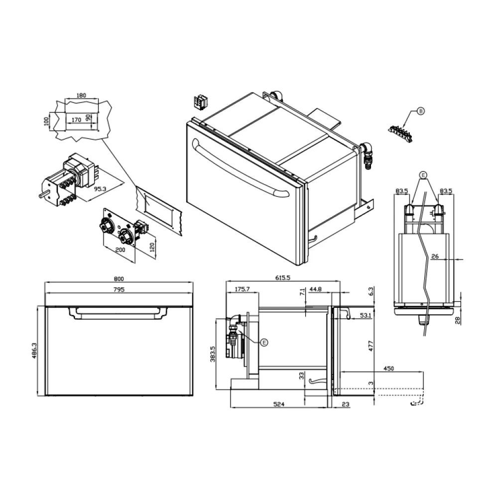 Elektriskā cepeškrāsns Drop-In 70 MARINE FVD-78ETX (26510830X)