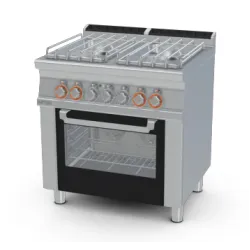 Gāzes plīts ar elektrisko cepeškrāsni MULTIFUNCTION, 4 degļi 70 CFV4-78GPE/V
