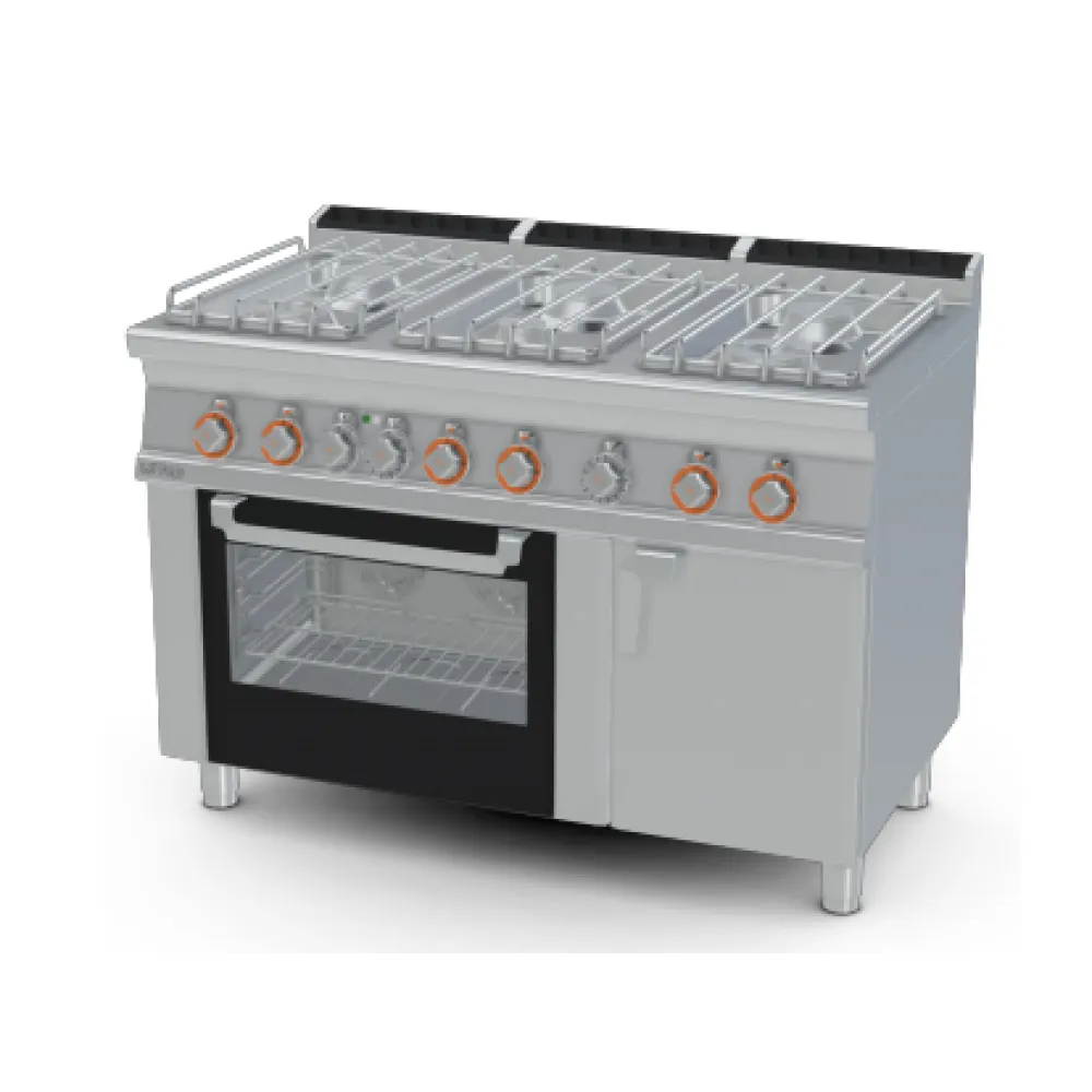 Gāzes plīts ar elektrisko cepeškrāsni MULTIFUNCTION, 6 degļi 70 CFV6-712GPEV/V (0880126A)