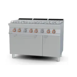 Gāzes plīts ar elektrisko cepeškrāsni MULTIFUNCTION, 6 degļi 70 CFV6-712GPEV