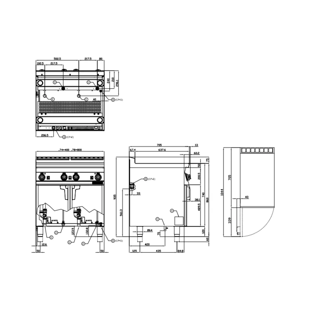 Gāzes pastas vārītājs 25L 70 CP-74G (08270450)