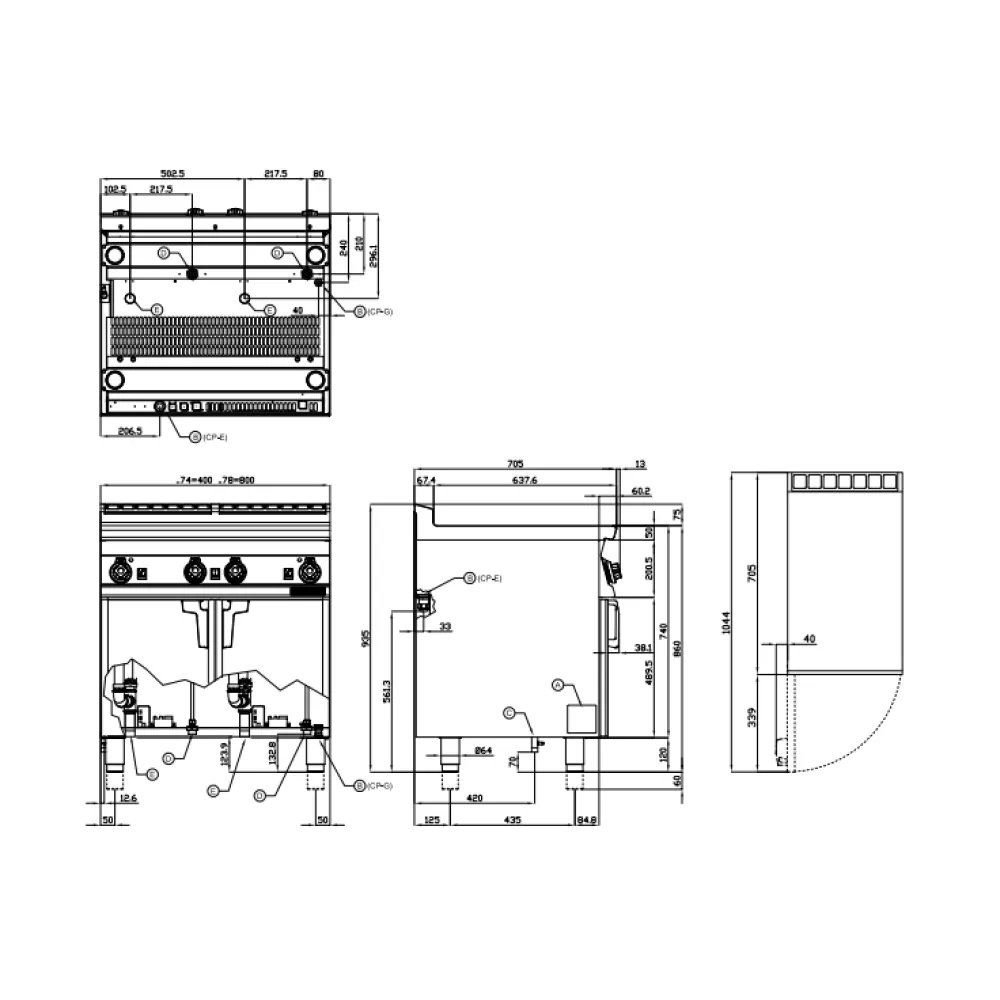Gāzes pastas vārītājs AUTOMATIC 25L 70 CPA-74G (08270455)