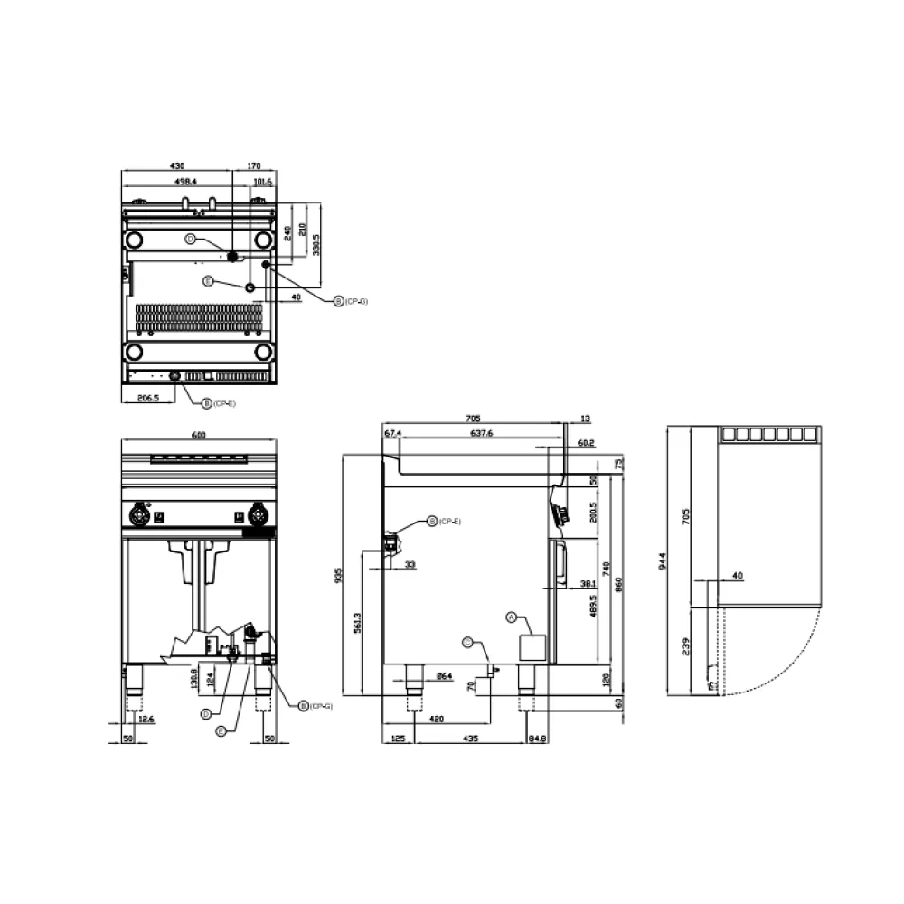 Gāzes pastas vārītājs 40L 70 CP-76G (08270650)