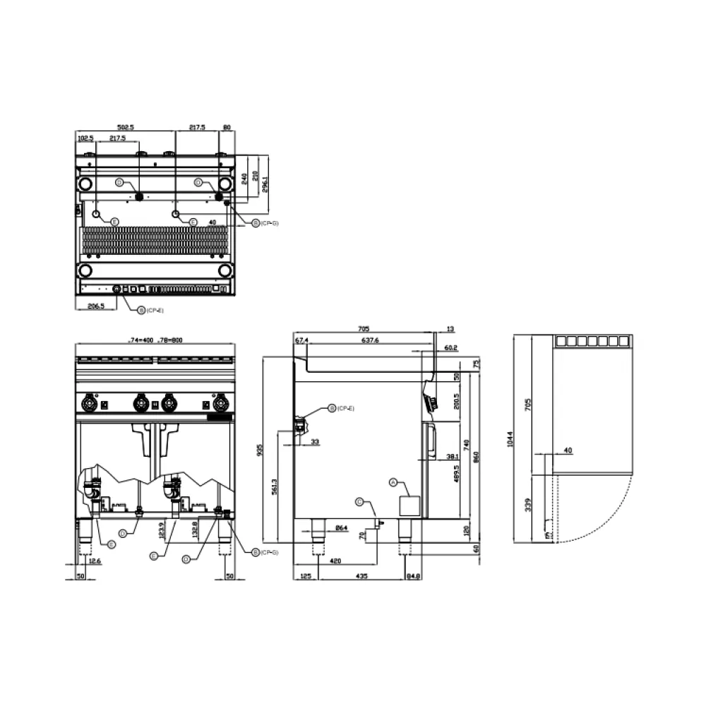 Gāzes pastas vārītājs AUTOMATIC 25+25L 70 CPA-78G (08270855)