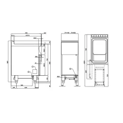 Elektriskais fritieris ar neitrālo skapi TouchScreen 18L 70 F18-74ETD