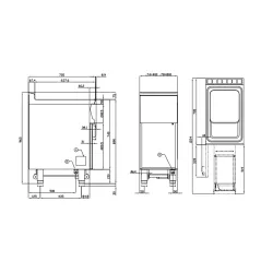 Elektriskais fritieris ar neitrālo skapi TouchScreen 18+18L 70 F2/18-78ETD