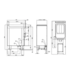 Gāzes fritieris ar neitrālo skapi TouchScreen 18+18L 70 F2/18-78GD